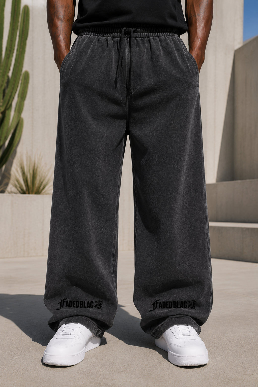 Vintage Washed Waist Pants