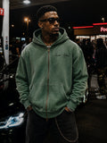 Sunfade Two-way Zipper Boxy Fleece Hoodie