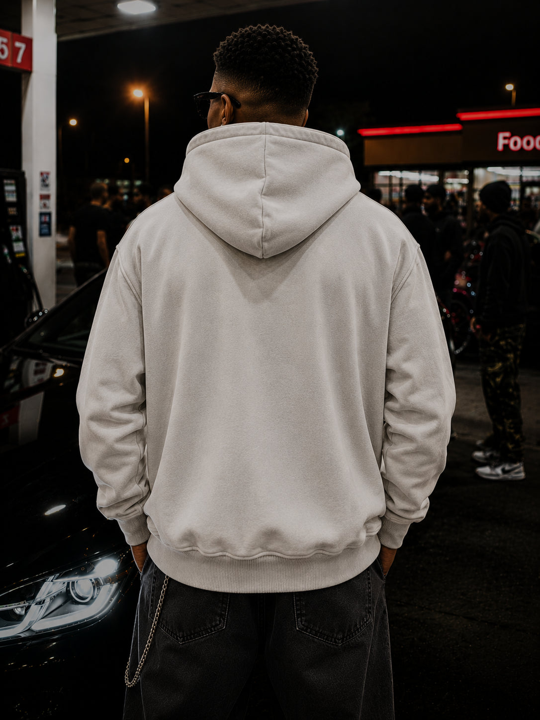 Sunfade Two-way Zipper Boxy Fleece Hoodie
