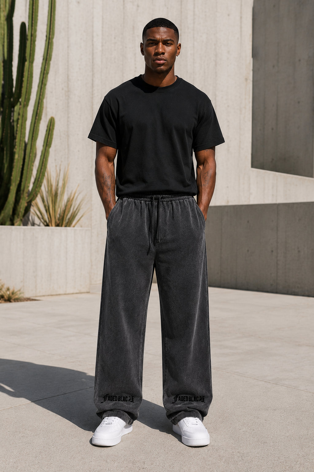 Vintage Washed Waist Pants